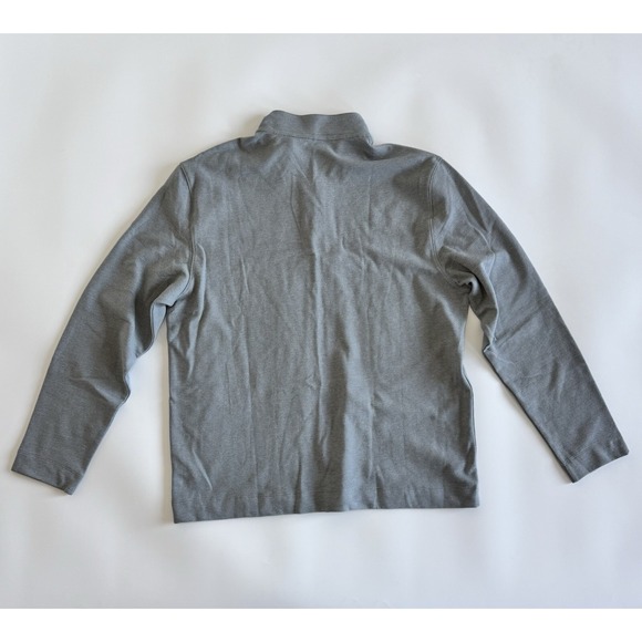 Van Heusen Gray Longsleeve Shirt Size LG Quarter Zip Pullover Mock Neck - Picture 11 of 11